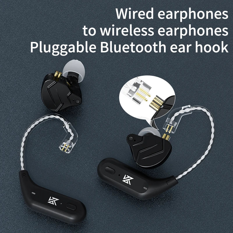 AZ09 HD Bluetooth 5.2 Ear Hook Headset Cable HIFI Wireless Upgrade Cable with Charging Case Z1 S2 ZSTX Z1 ZSX DQ6 ZS10 PRO