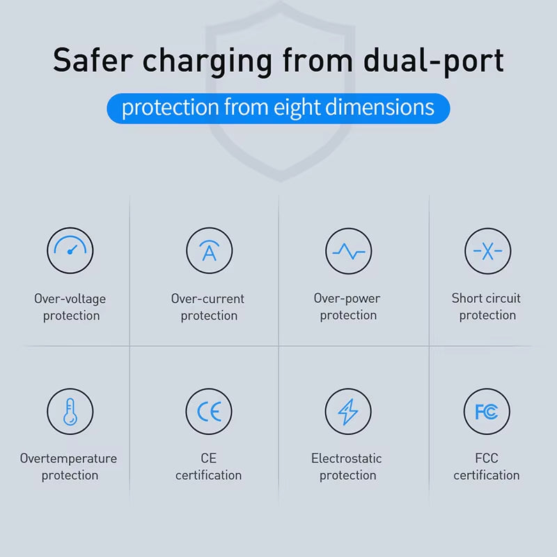48W USB Charger QC 3.0 Type C PD Fast Charge for Iphone 12 13 Max Samsung S21 Huawei Xiaomi Mobile Phone EU/US Plug Wall Charger