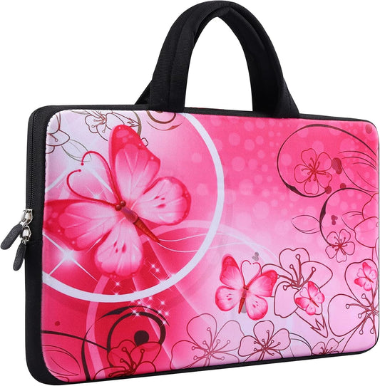 11 11.6 12 12.1 12.5 Inch Laptop Carrying Bag Chromebook Case Notebook Ultrabook Bag Tablet Travel Cover Neoprene Sleeve for Apple Macbook Air Samsung Google Acer HP DELL Lenovo Asus Pink