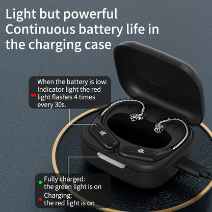 AZ09 HD Bluetooth 5.2 Ear Hook Headset Cable HIFI Wireless Upgrade Cable with Charging Case  Z1 S2 ZSTX Z1 ZSX DQ6 ZS10 PRO